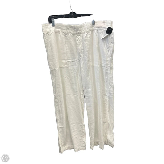 Pants Linen By St Johns Bay In White, Size: 18