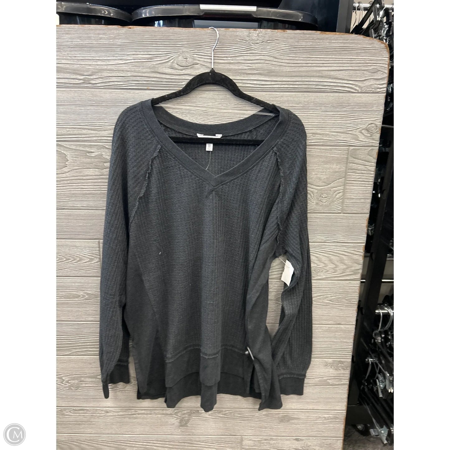 Top Long Sleeve By Time And Tru In Grey, Size: Xxl
