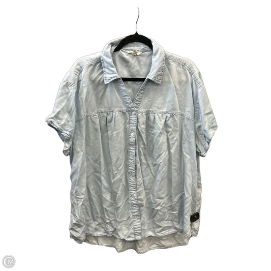 Top Short Sleeve By Terra & Sky In Blue, Size: 2x