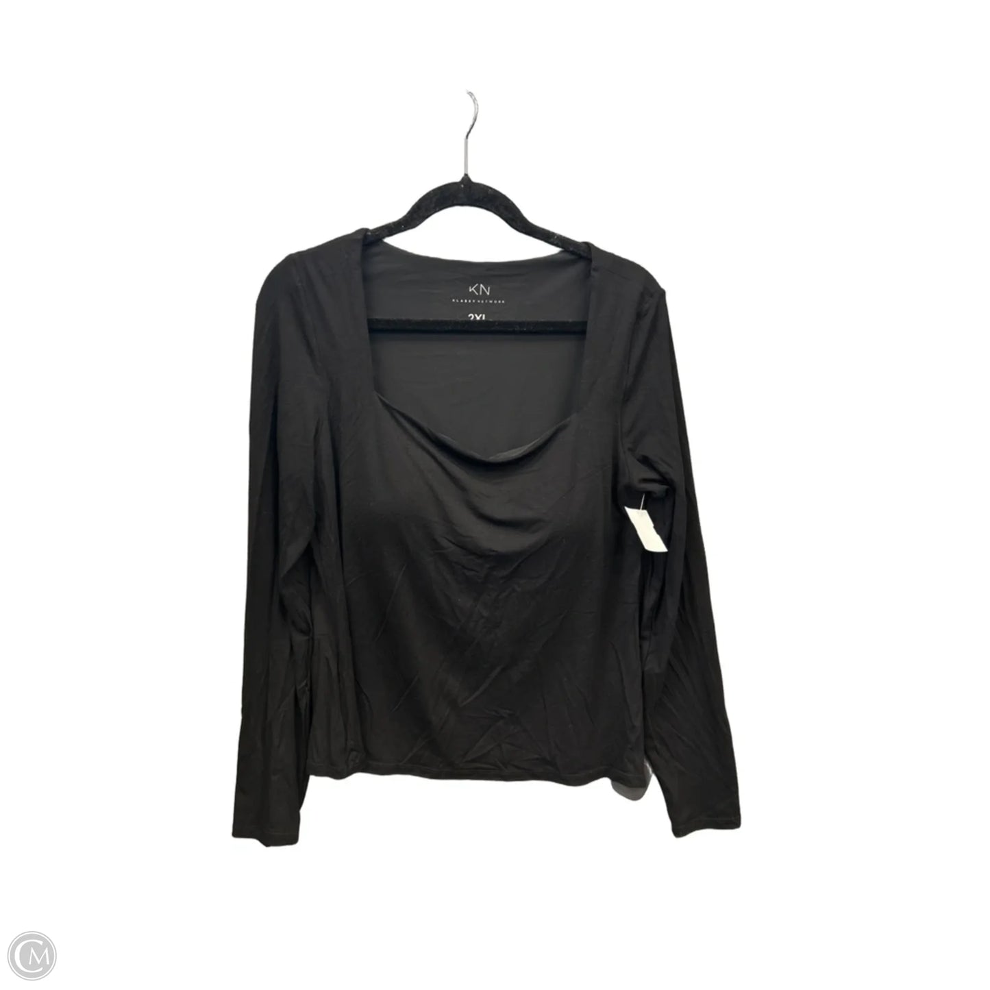 Top Long Sleeve By Clothes Mentor In Black, Size: 2x