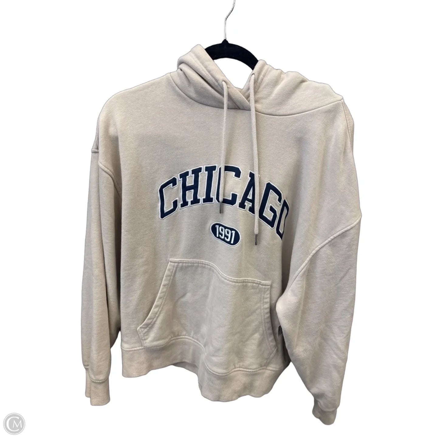 Sweatshirt Hoodie By Garage In Cream, Size: M