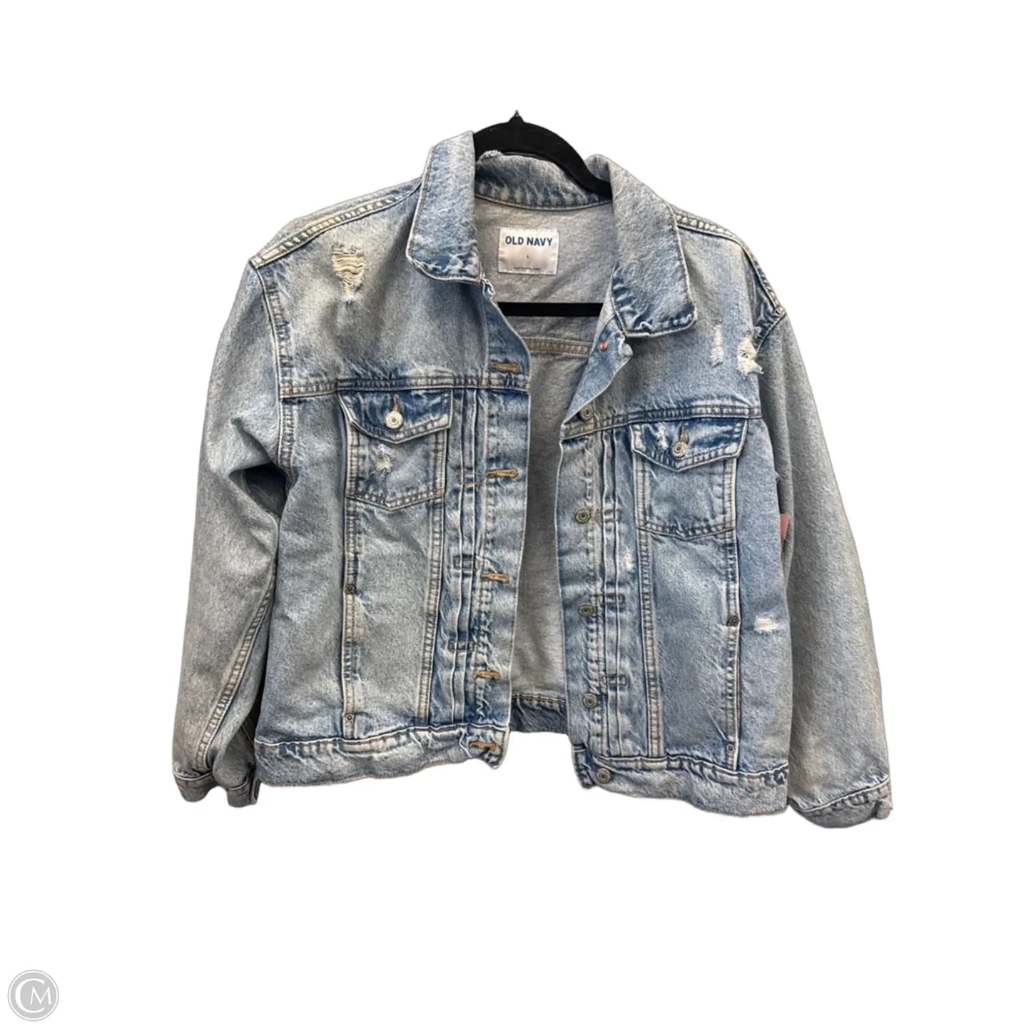 Jacket Denim By Old Navy In Blue Denim, Size: L
