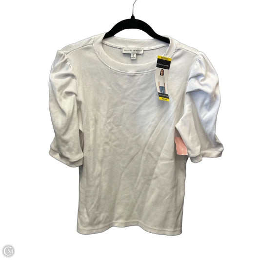 Top Short Sleeve Designer By Rebecca Minkoff In White, Size: M