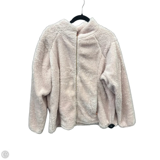 Jacket Faux Fur & Sherpa By Adrienne Vittadini In Pink, Size: 2x