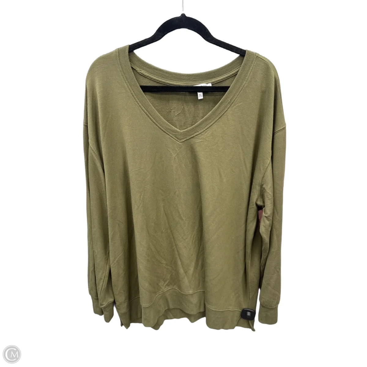 Top Long Sleeve By Workshop In Green, Size: 2x