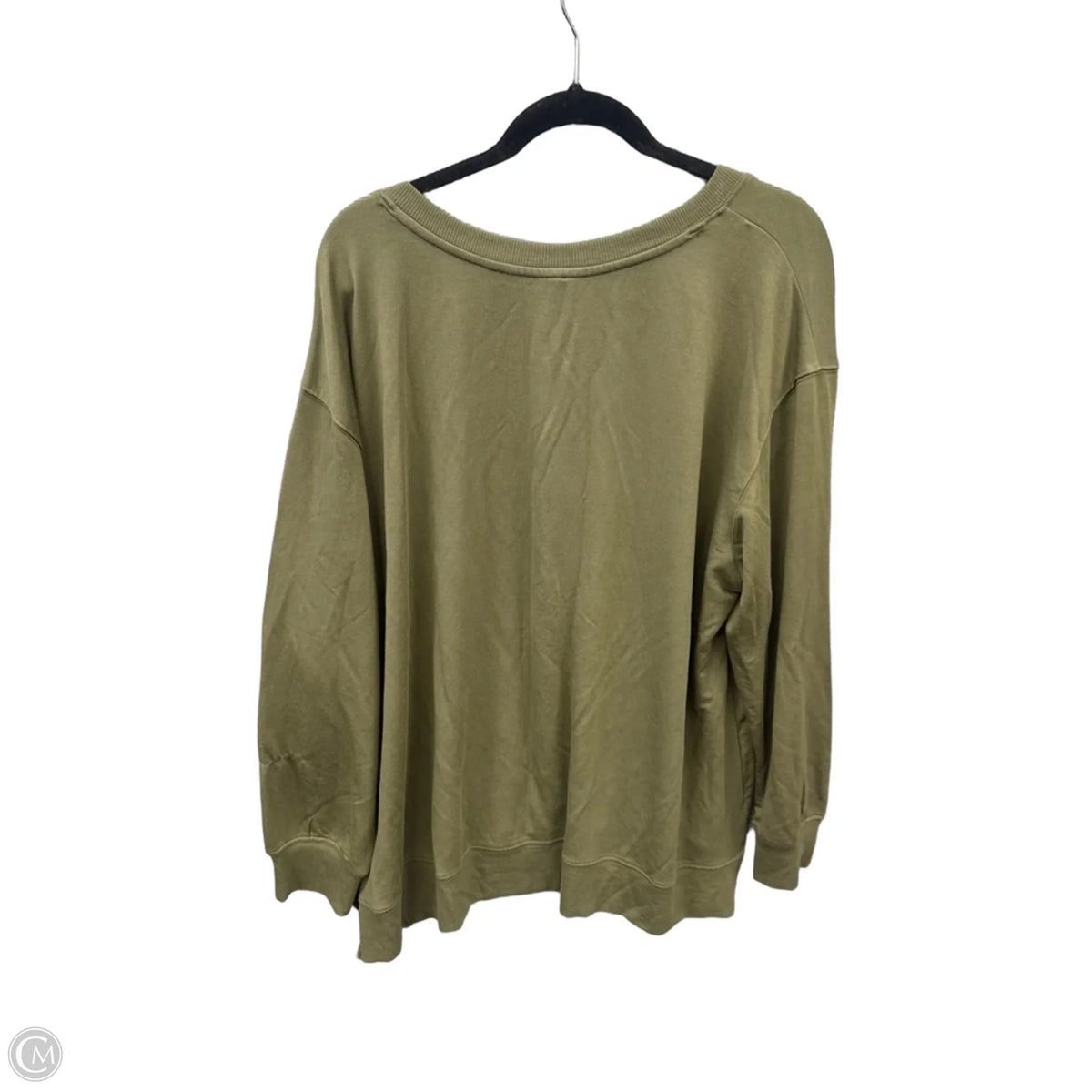Top Long Sleeve By Workshop In Green, Size: 2x