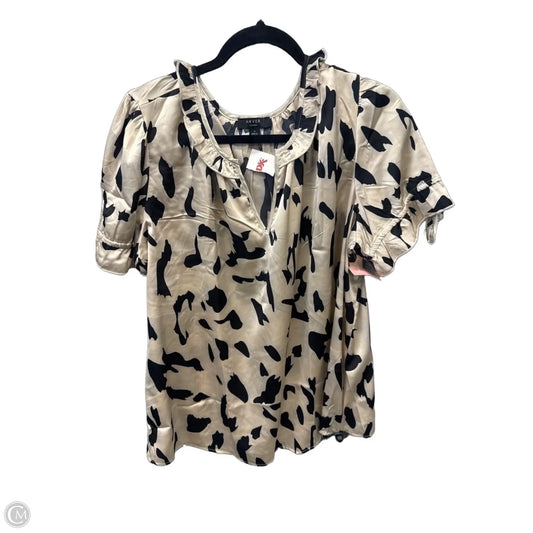 Top Short Sleeve By Haver In Cream, Size: 1x