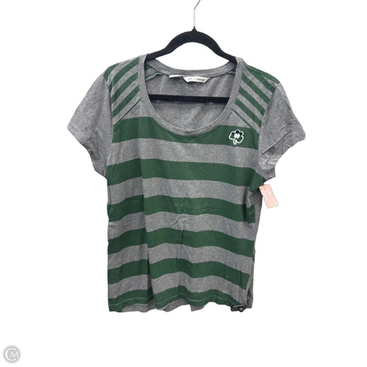 Top Short Sleeve By Cutter And Buck In Grey, Size: Xxl