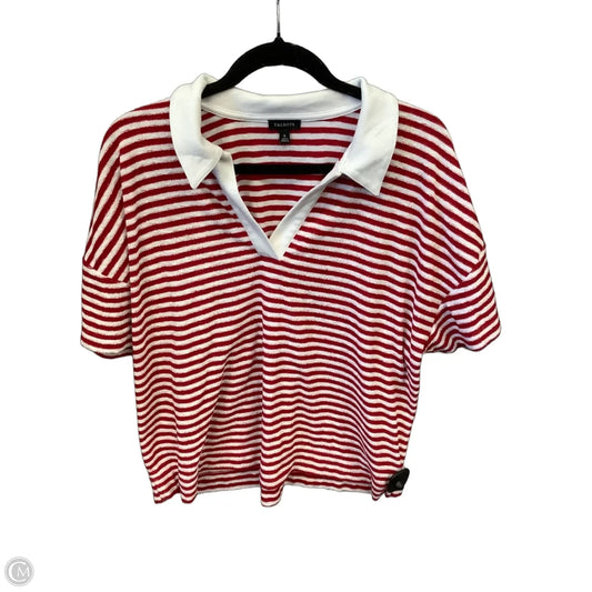 Top Short Sleeve By Talbots In Striped Pattern, Size: Xl