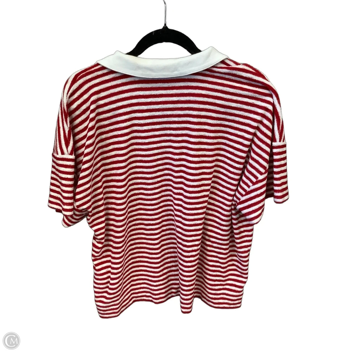 Top Short Sleeve By Talbots In Striped Pattern, Size: Xl
