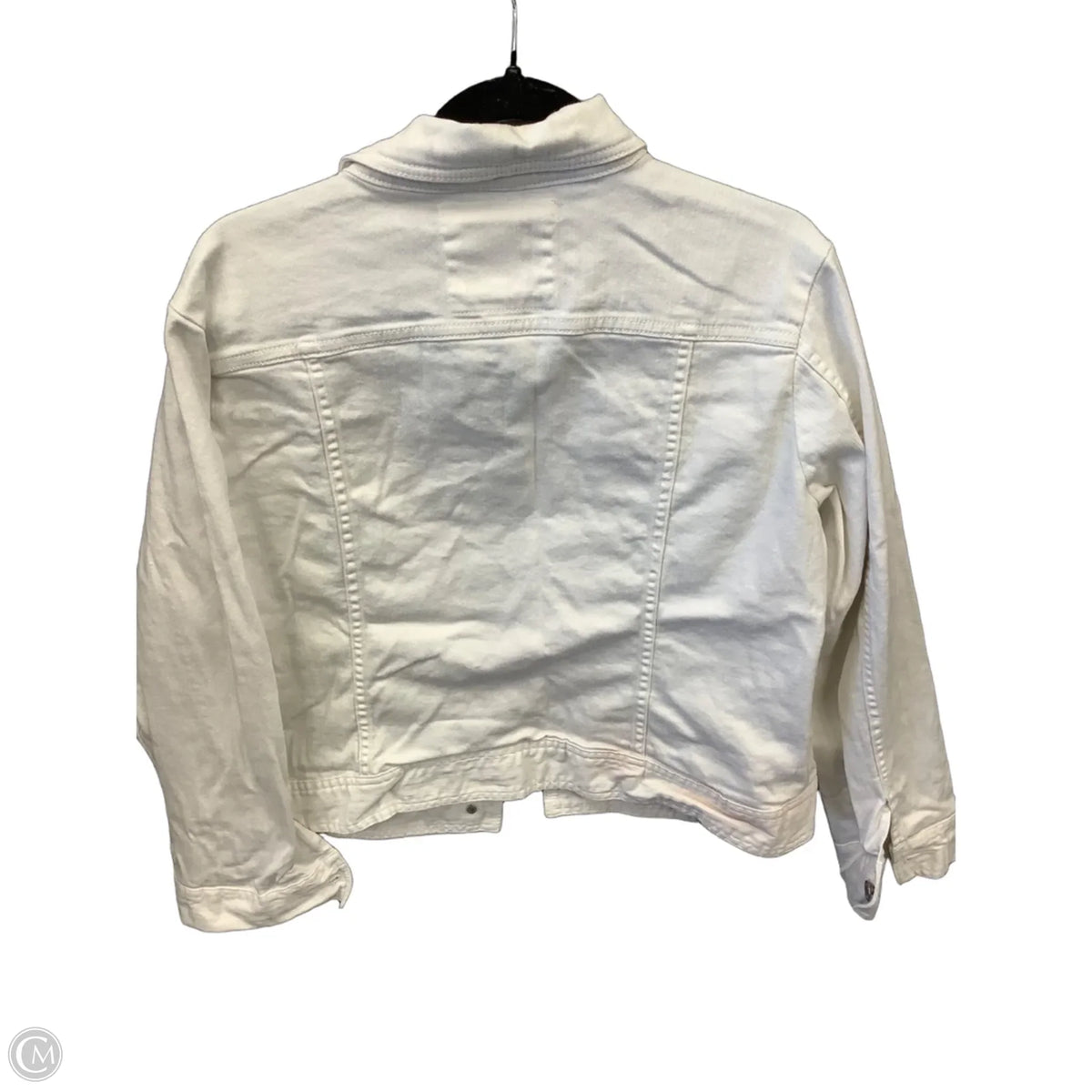 Jacket Denim By Limited In White Denim, Size: Xl