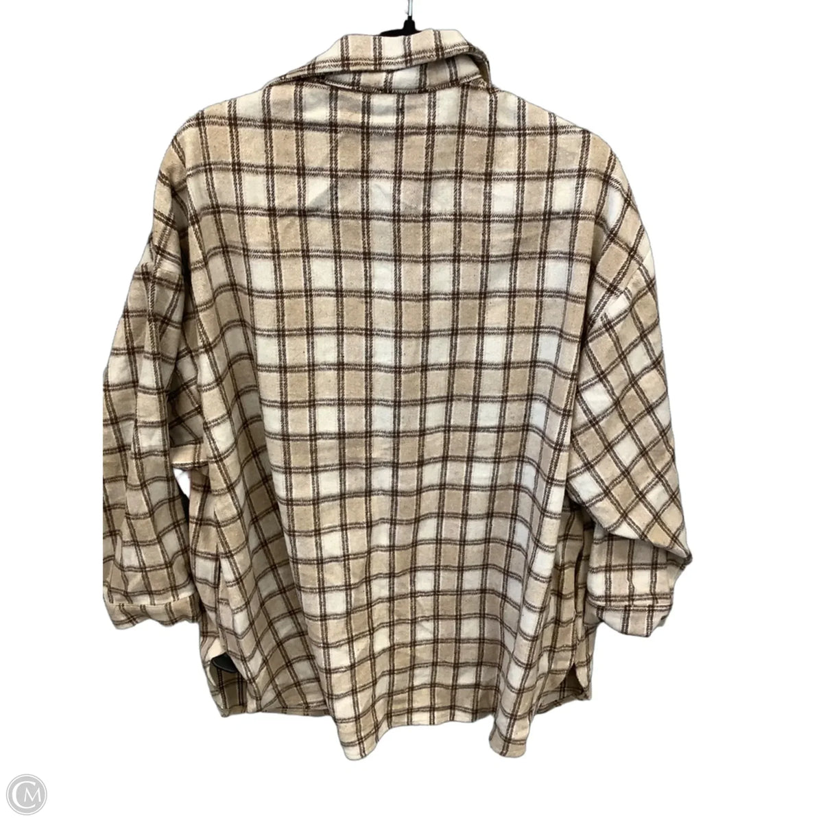 Jacket Shirt By Clothes Mentor In Plaid Pattern, Size: 1x