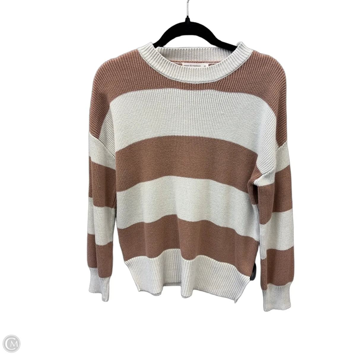 Sweater By Moon And Madison In Striped Pattern, Size: M