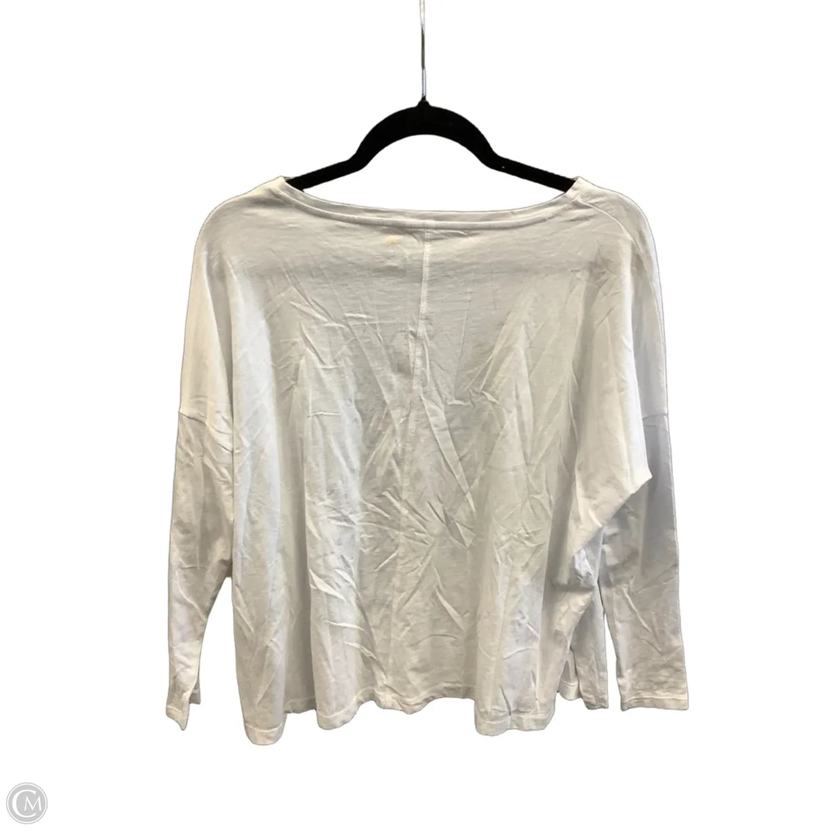 Top Long Sleeve Basic By C And C In White, Size: Xs