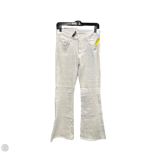 Jeans Flared By Clothes Mentor In White Denim, Size: 10