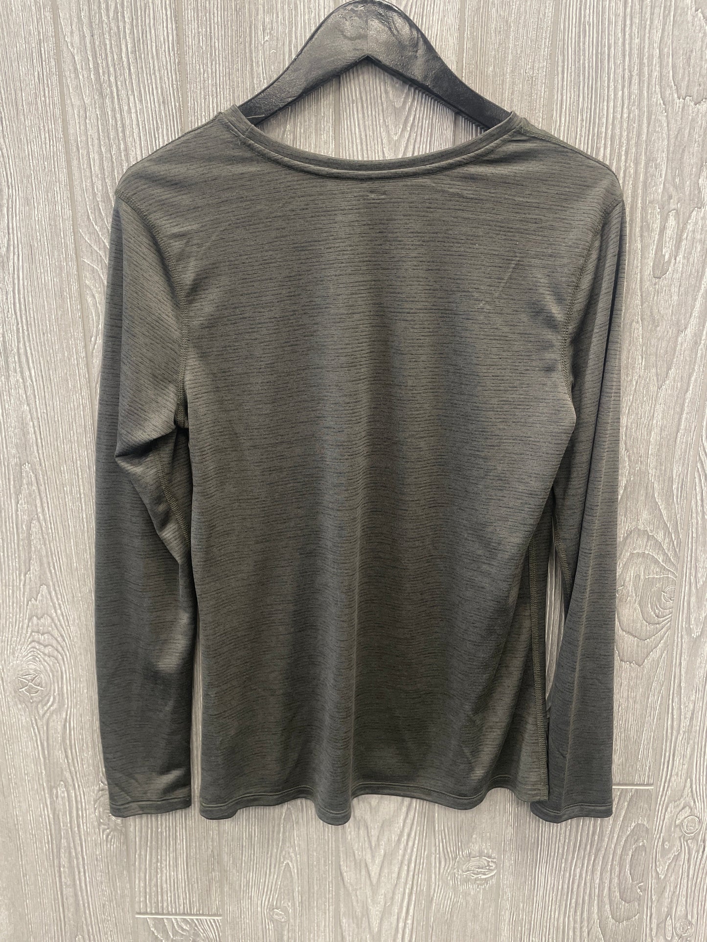 Athletic Top Long Sleeve Crewneck By Athletic Works In Olive, Size: S