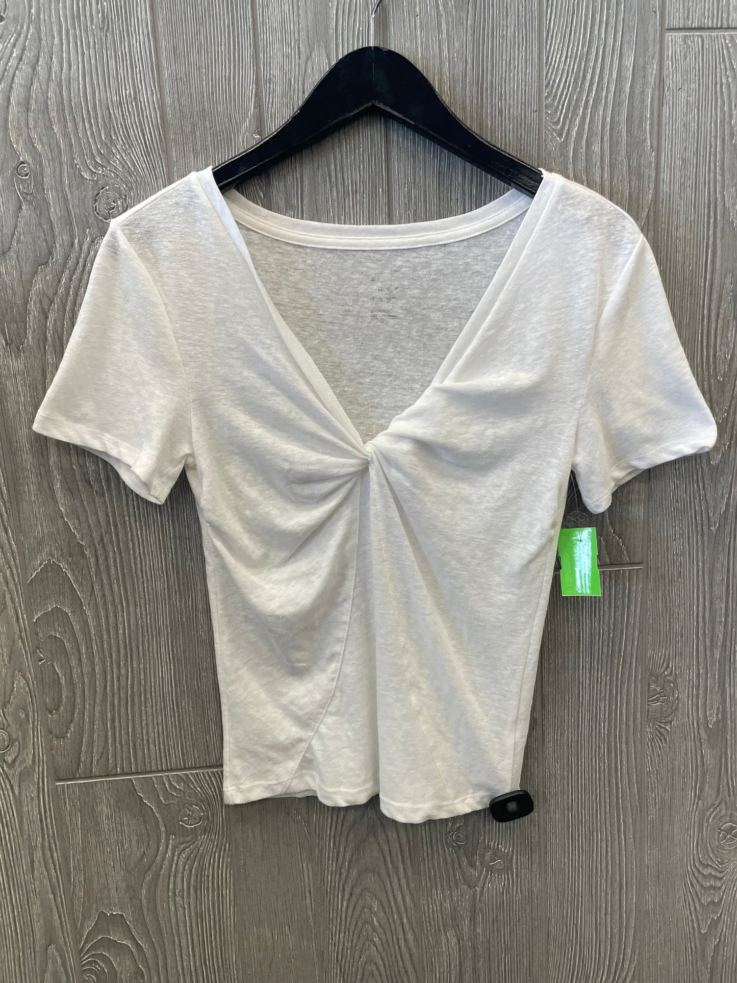 White Top Short Sleeve Basic A New Day, Size Xs