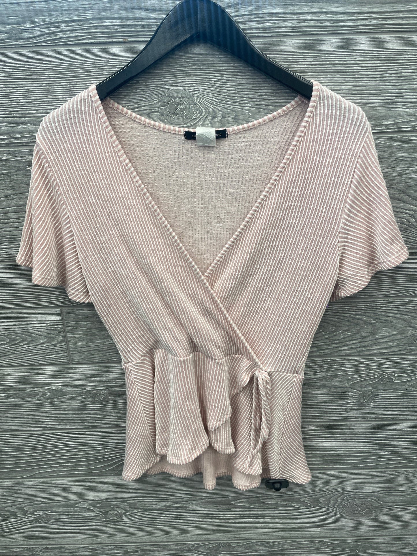 Top Short Sleeve By Caution To The Wind In Pink, Size: L