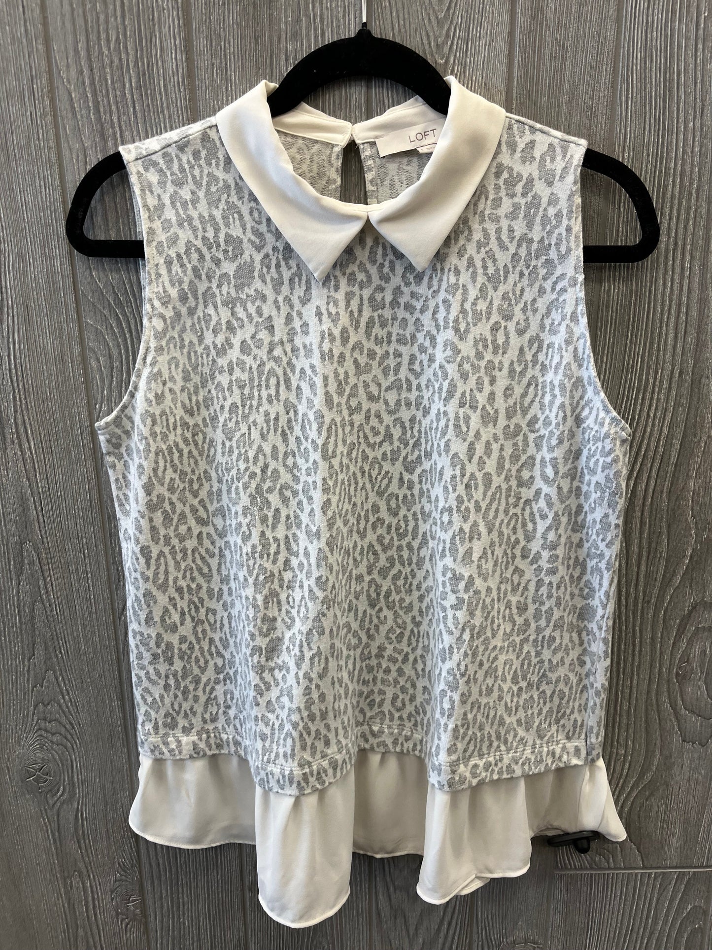 Animal Print Top Sleeveless Loft, Size S