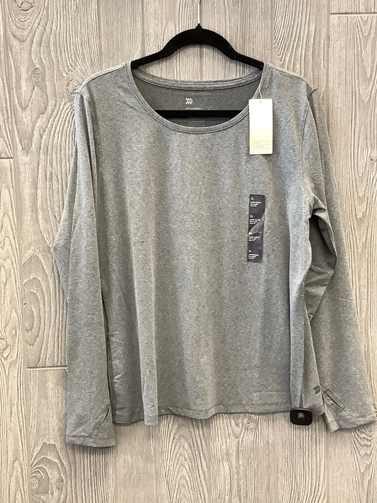 Grey Athletic Top Long Sleeve Crewneck All In Motion, Size Xl