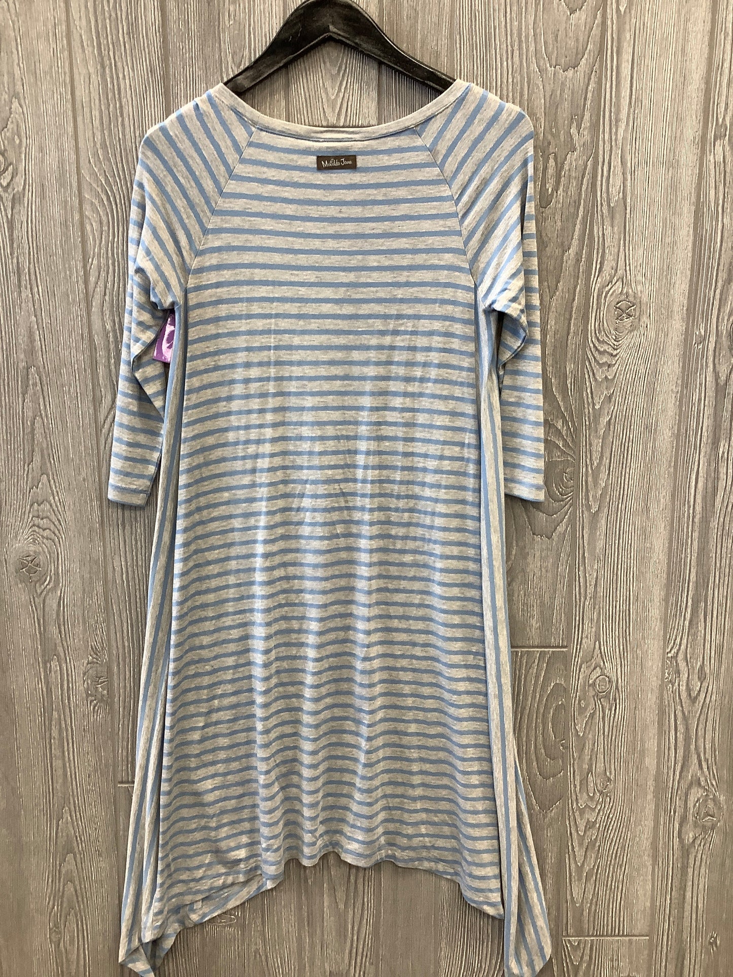 Blue & Grey Dress Casual Midi Matilda Jane, Size S