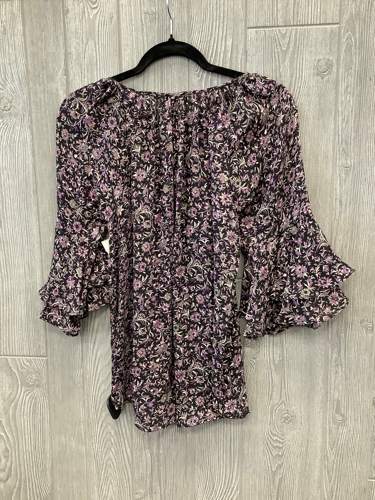 Top 3/4 Sleeve By Chaps In Purple, Size: S