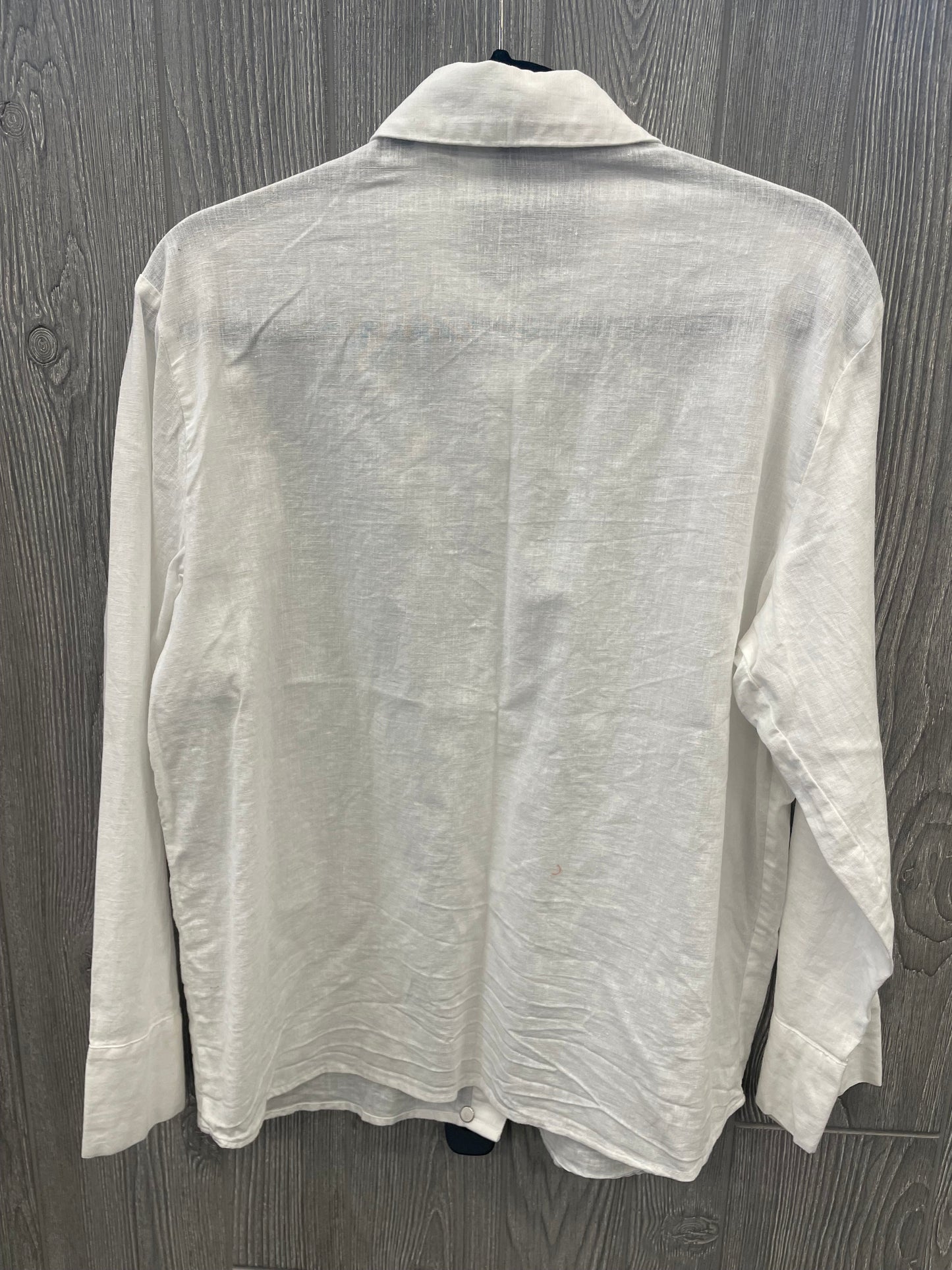 White Top Long Sleeve Divided, Size S