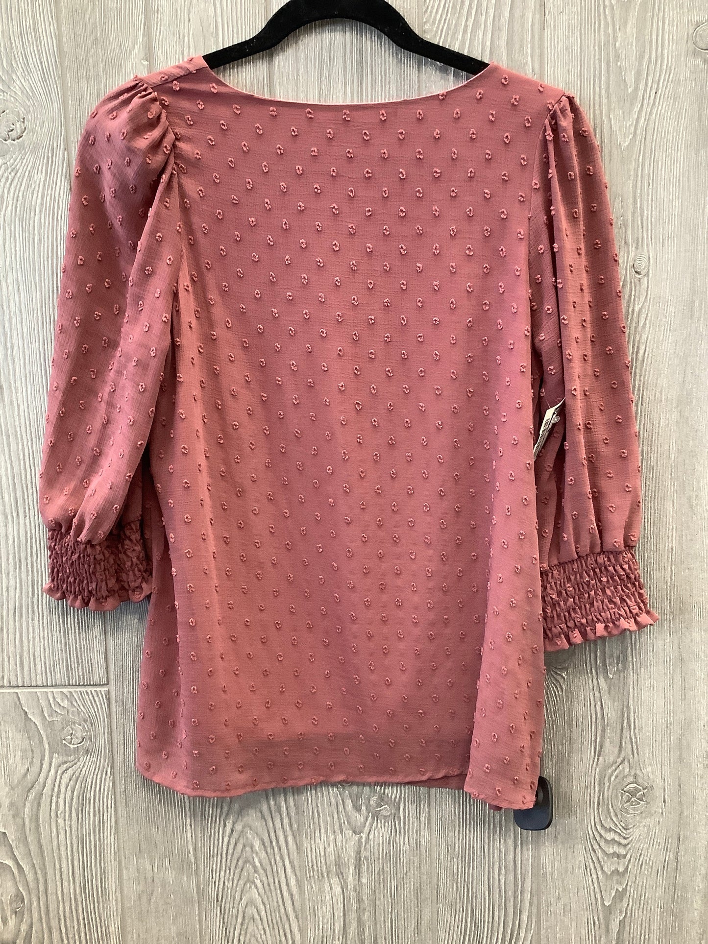 Pink Top Long Sleeve Clothes Mentor, Size M