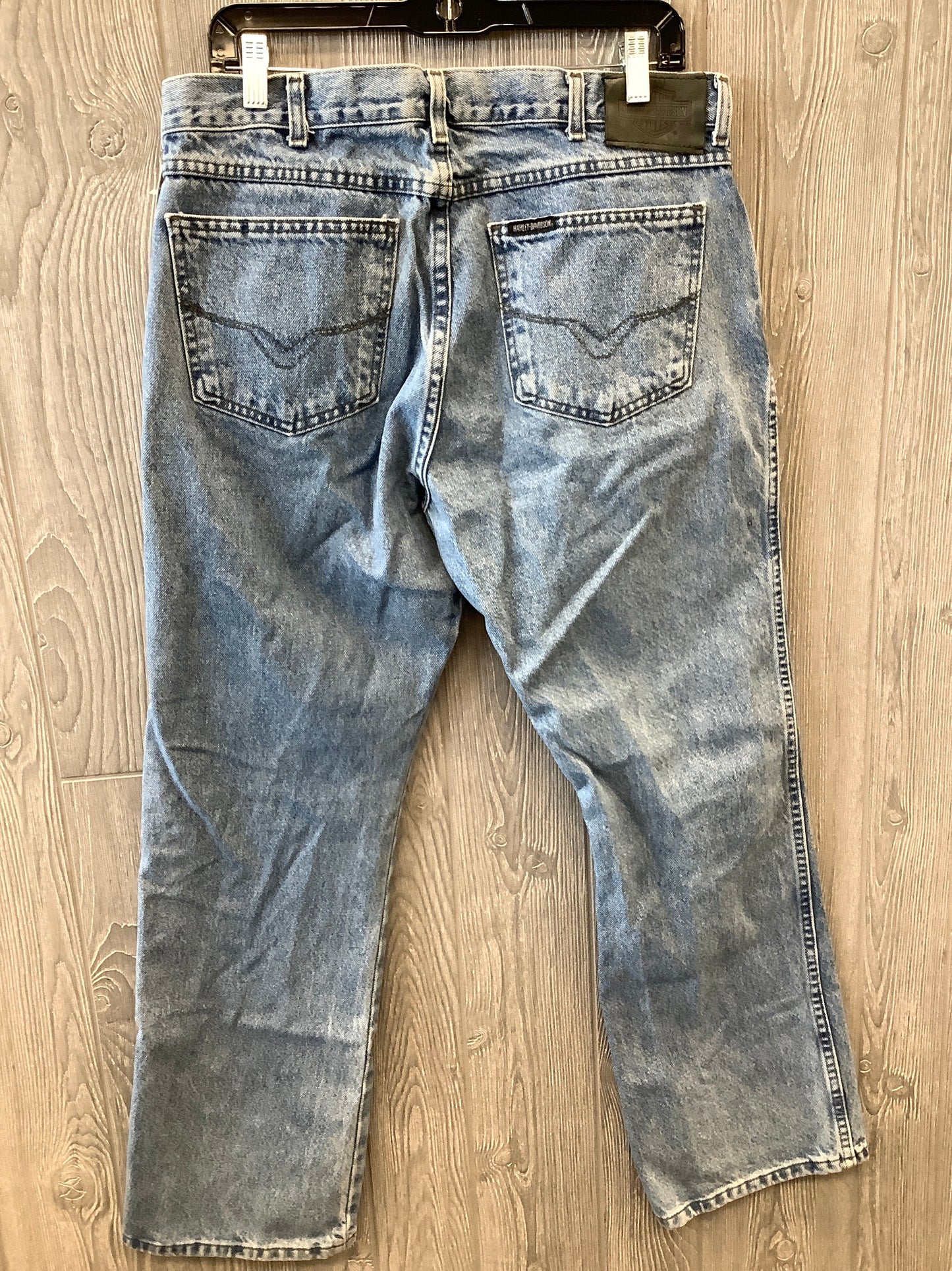 Blue Denim Jeans Straight Harley Davidson, Size 14