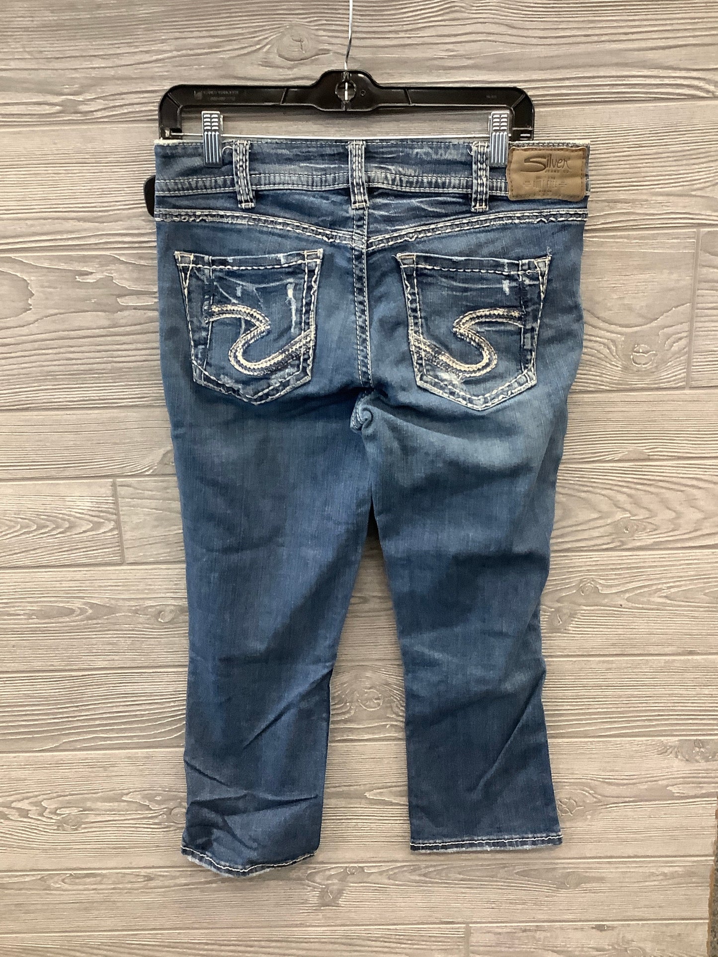 Jeans Skinny By Silver In Blue Denim, Size: 12