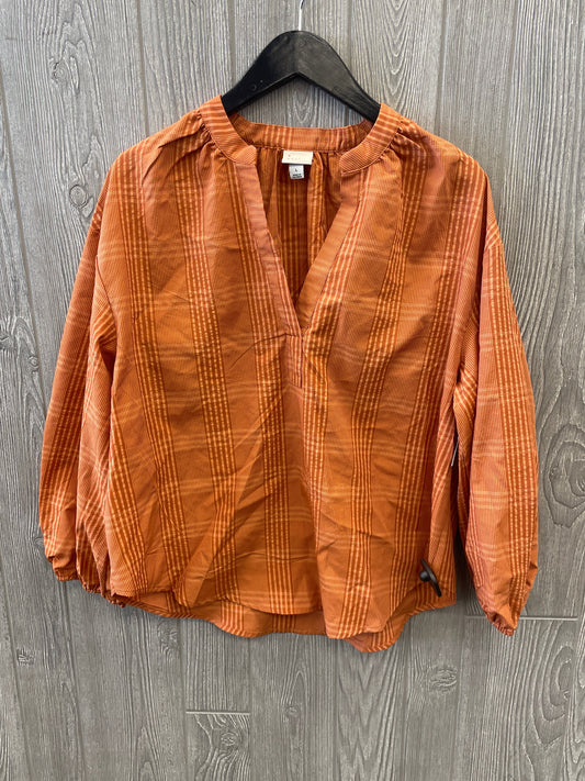 Top Long Sleeve By A New Day In Orange, Size: L