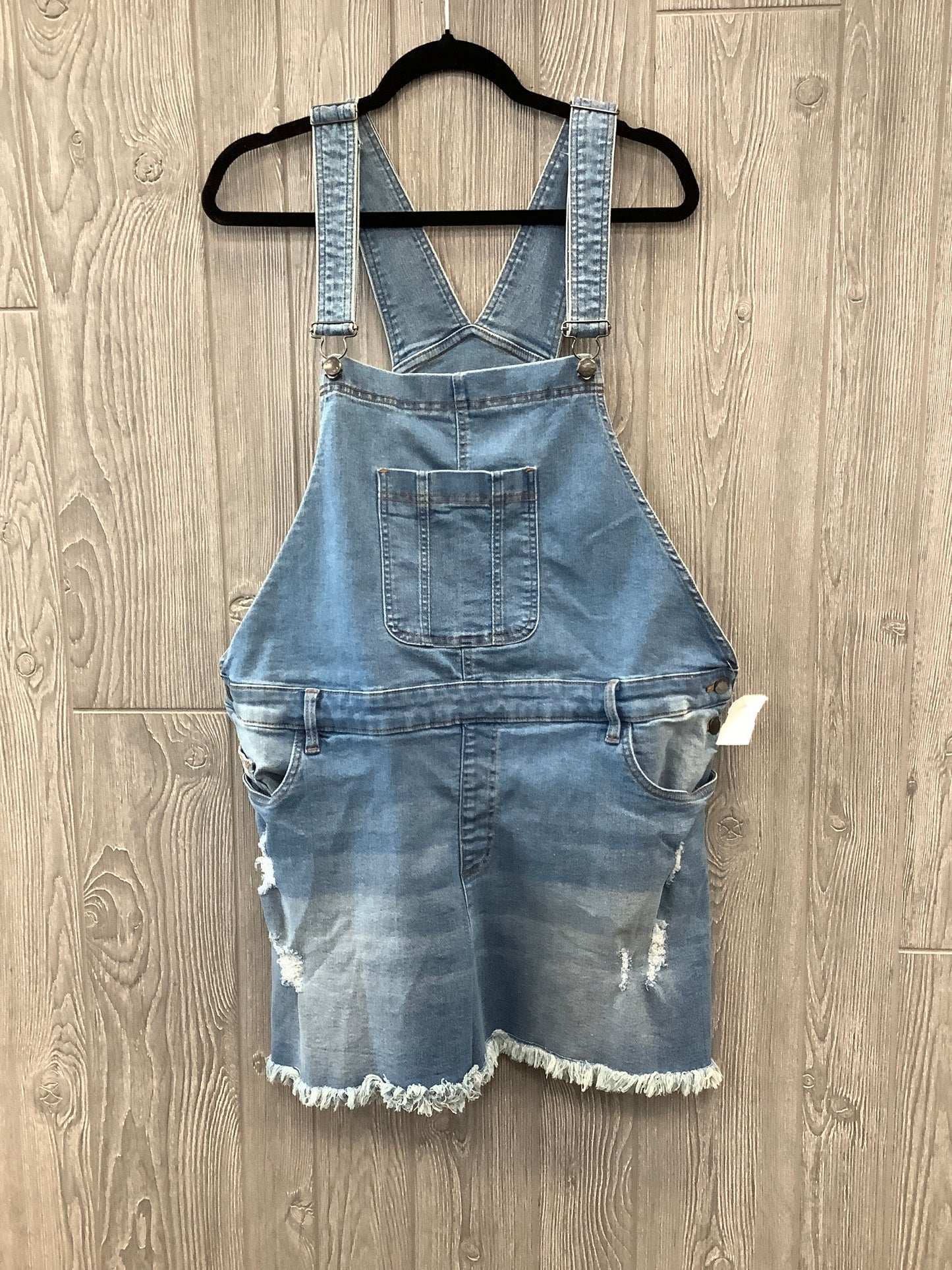 Shortalls By Venus In Blue Denim, Size: 2x