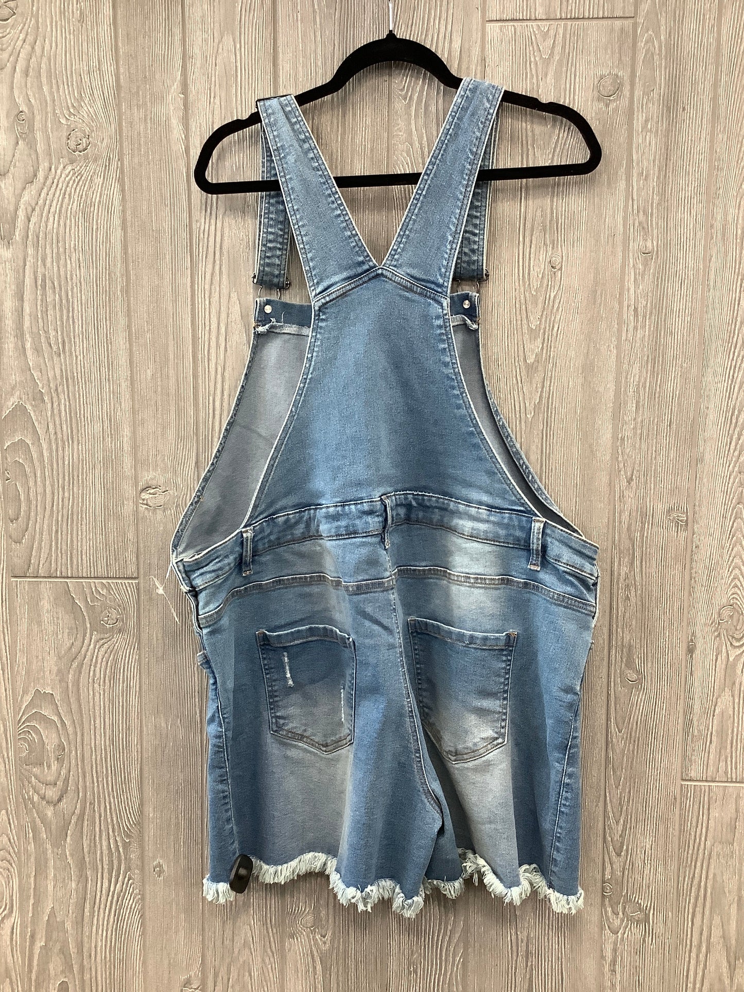 Shortalls By Venus In Blue Denim, Size: 2x