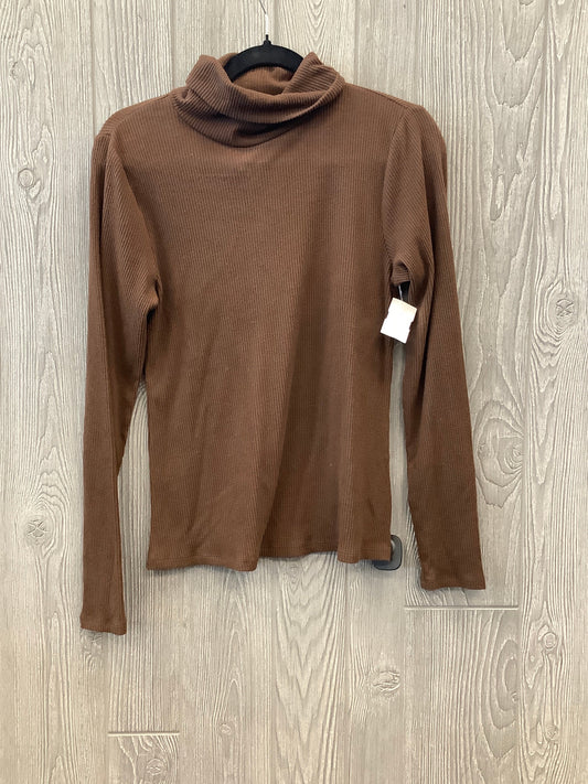 Top Long Sleeve Basic By Old Navy In Brown, Size: L