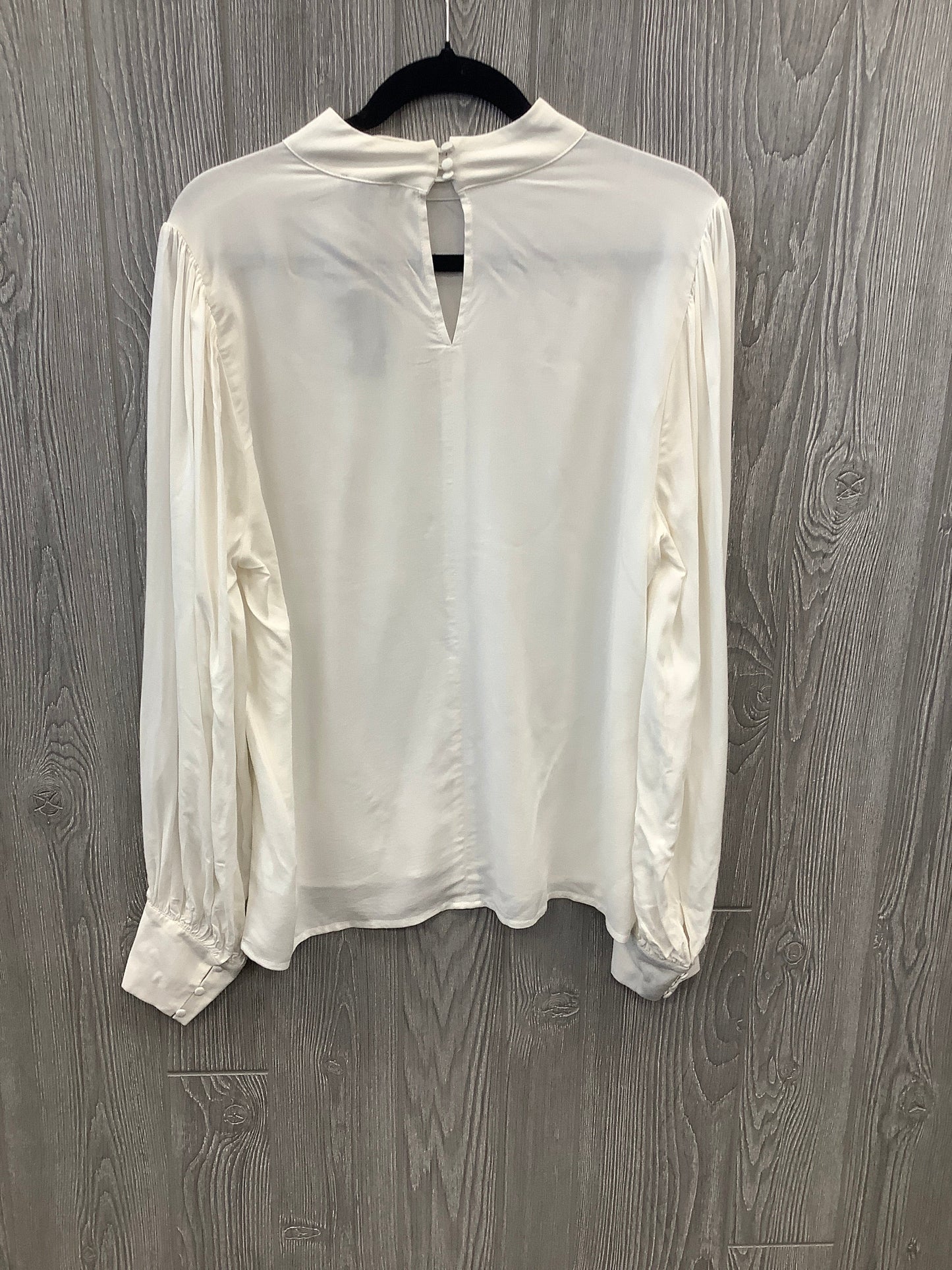 Top Long Sleeve By Express In White, Size: L