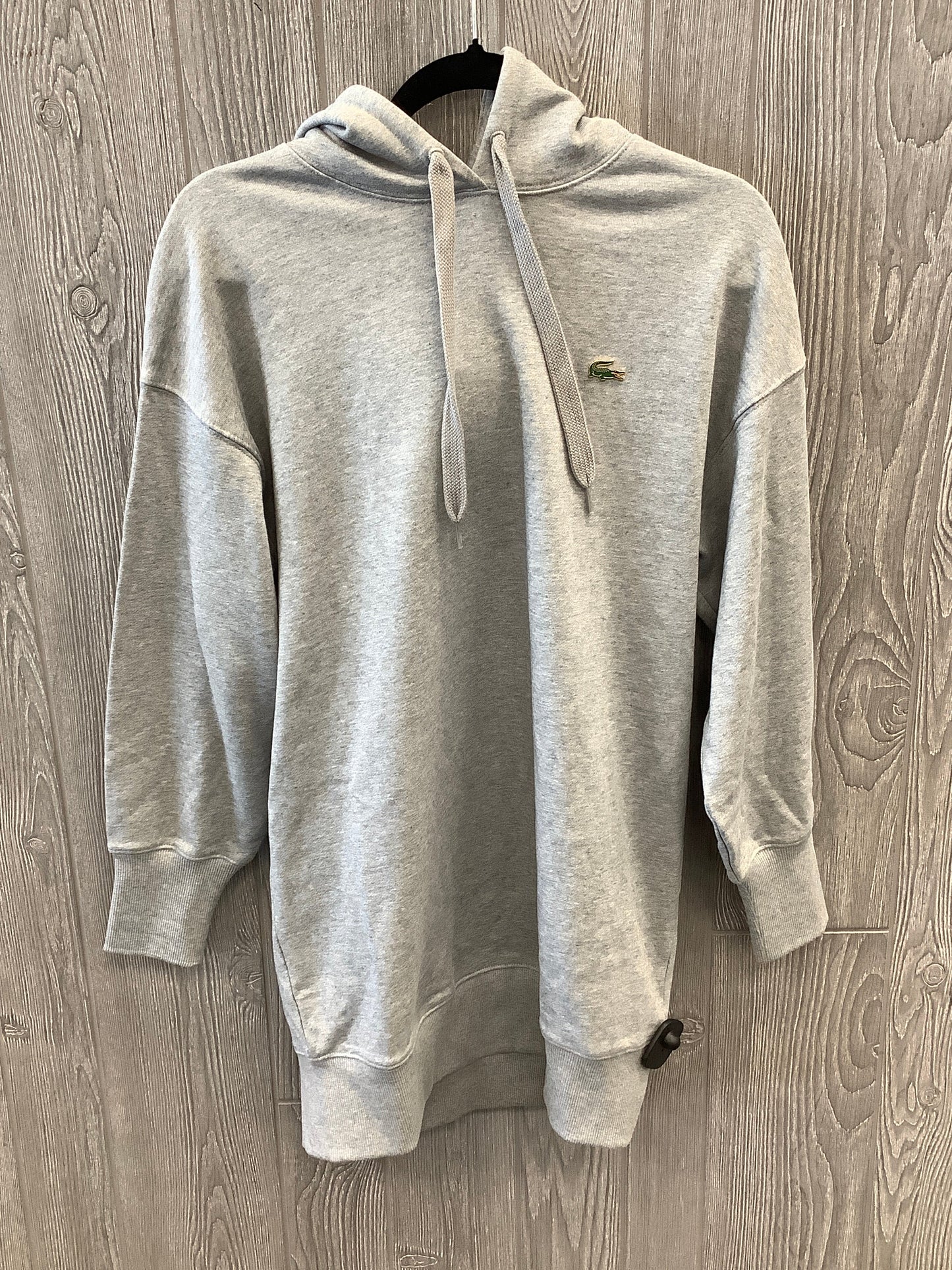 Sweatshirt Hoodie By Lacoste In Grey, Size: S