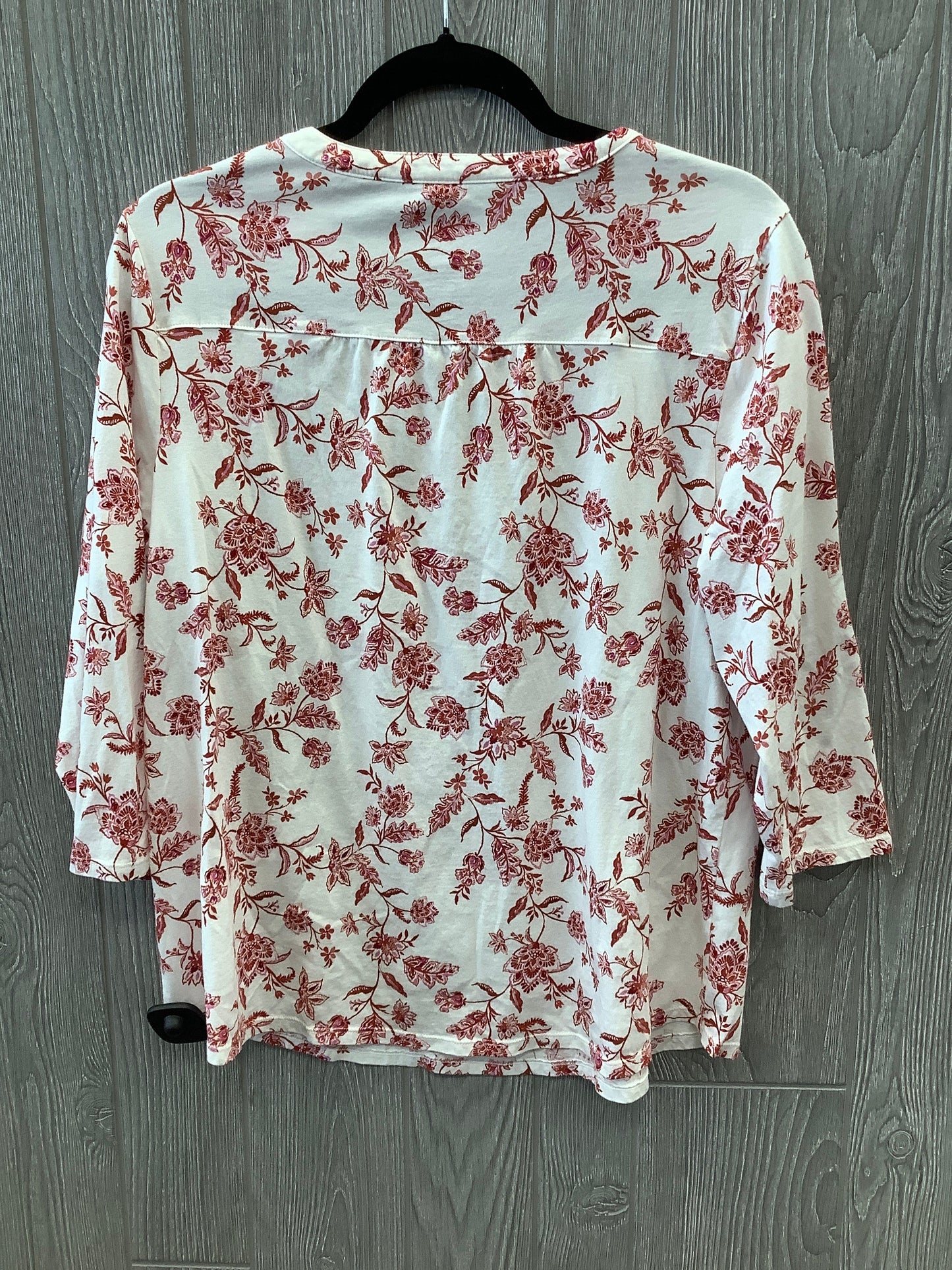 Top Long Sleeve By Croft And Barrow In Floral Print, Size: M