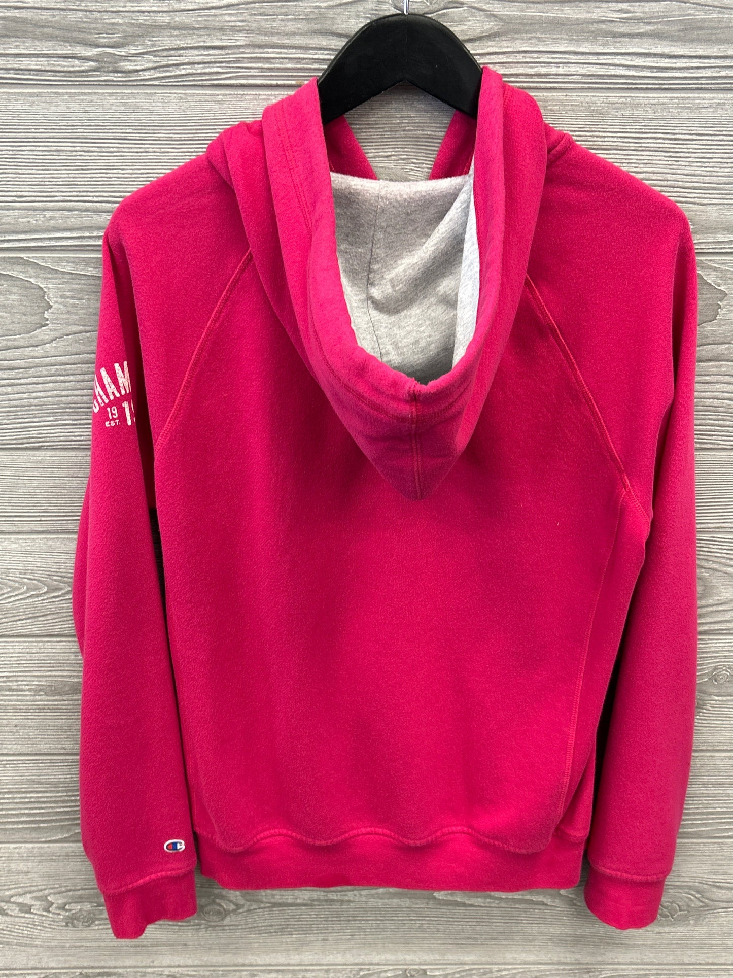 Sweatshirt Hoodie By Champion In Pink, Size: M