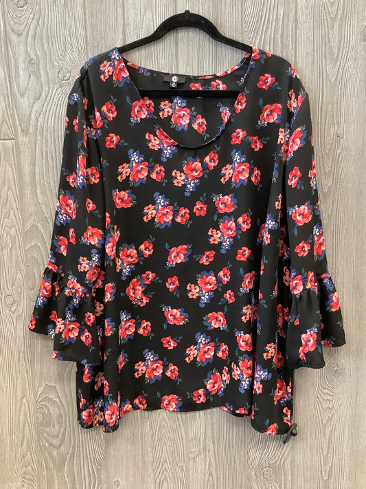 Top 3/4 Sleeve By Clothes Mentor In Black, Size: 3x