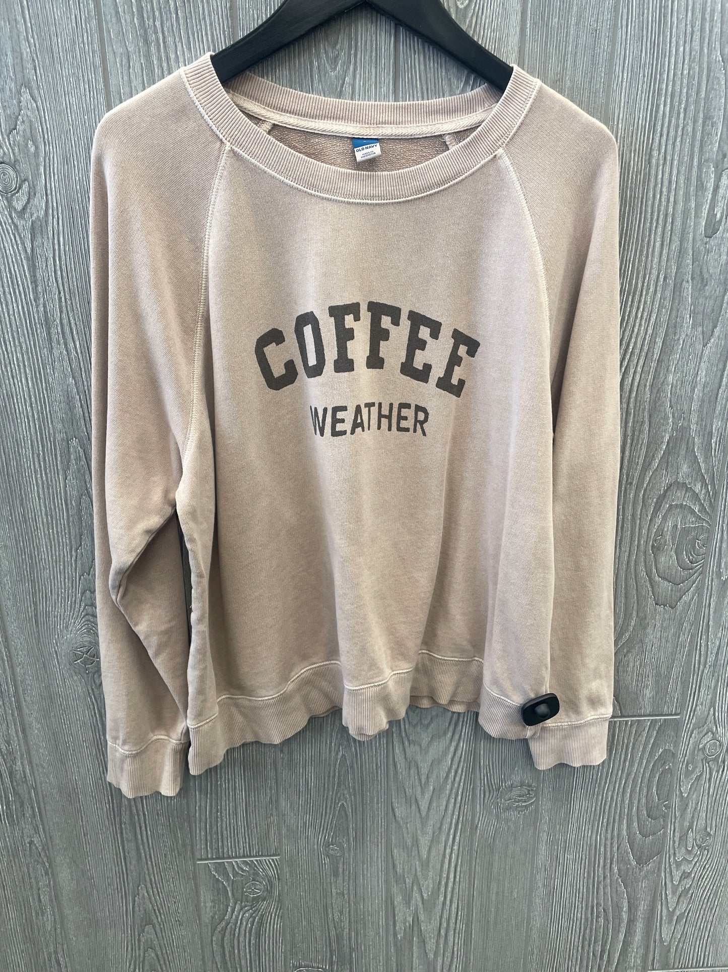 Top Long Sleeve By Old Navy In Brown, Size: L