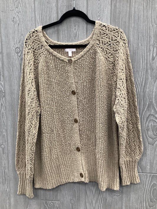 Sweater Cardigan By Lc Lauren Conrad In Brown, Size: 3x