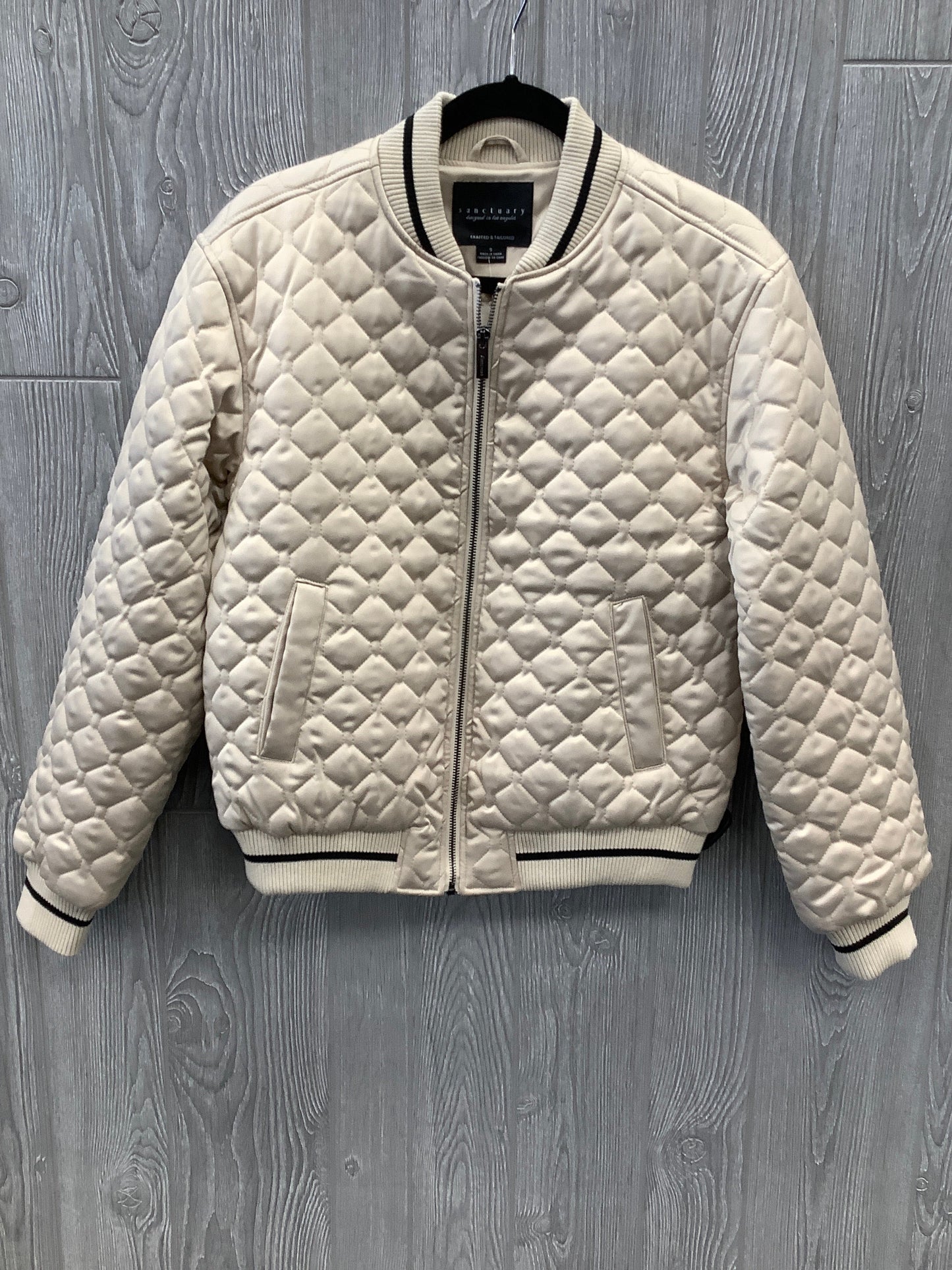 Jacket Puffer & Quilted By Sanctuary In Cream, Size: S