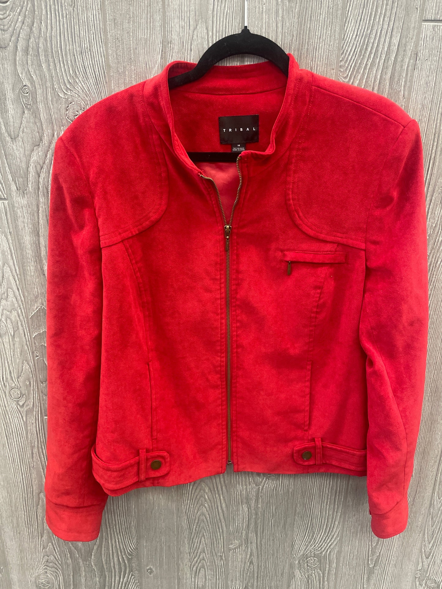 Jacket Other By Tribal In Red, Size: Xl