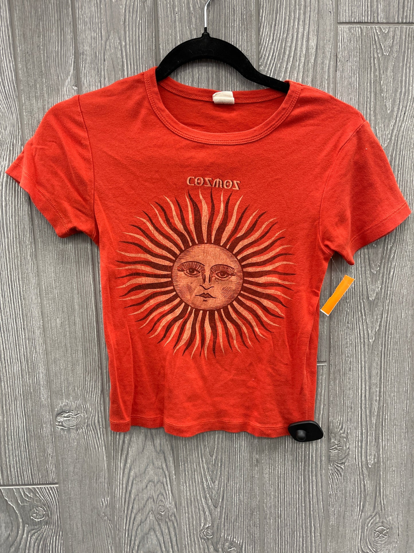 Top Short Sleeve By Urban Outfitters In Orange, Size: S