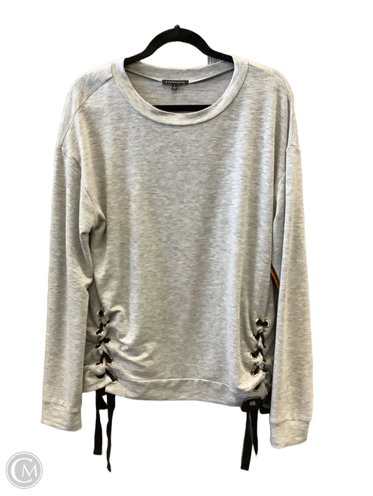 Top Long Sleeve By Staccato In Grey, Size: L