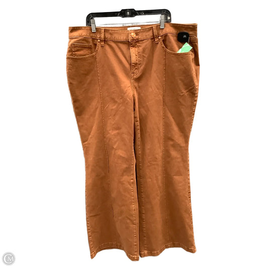 Jeans Straight By Lane Bryant In Brown Denim, Size: 20
