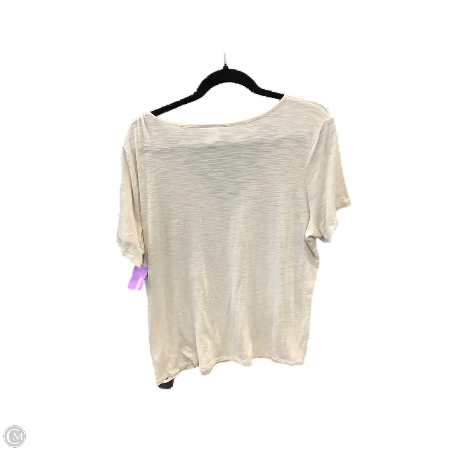 Top Short Sleeve Basic By Old Navy In Cream, Size: L