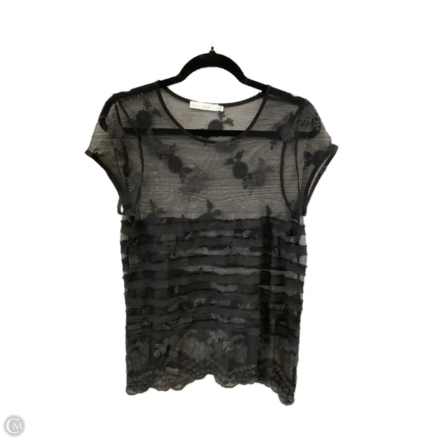 Top Short Sleeve By Bishop + Young In Black, Size: S