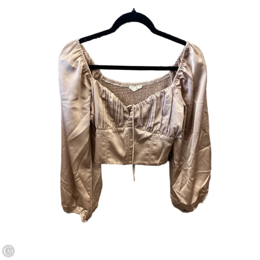 Top Long Sleeve By Altard State In Brown, Size: M