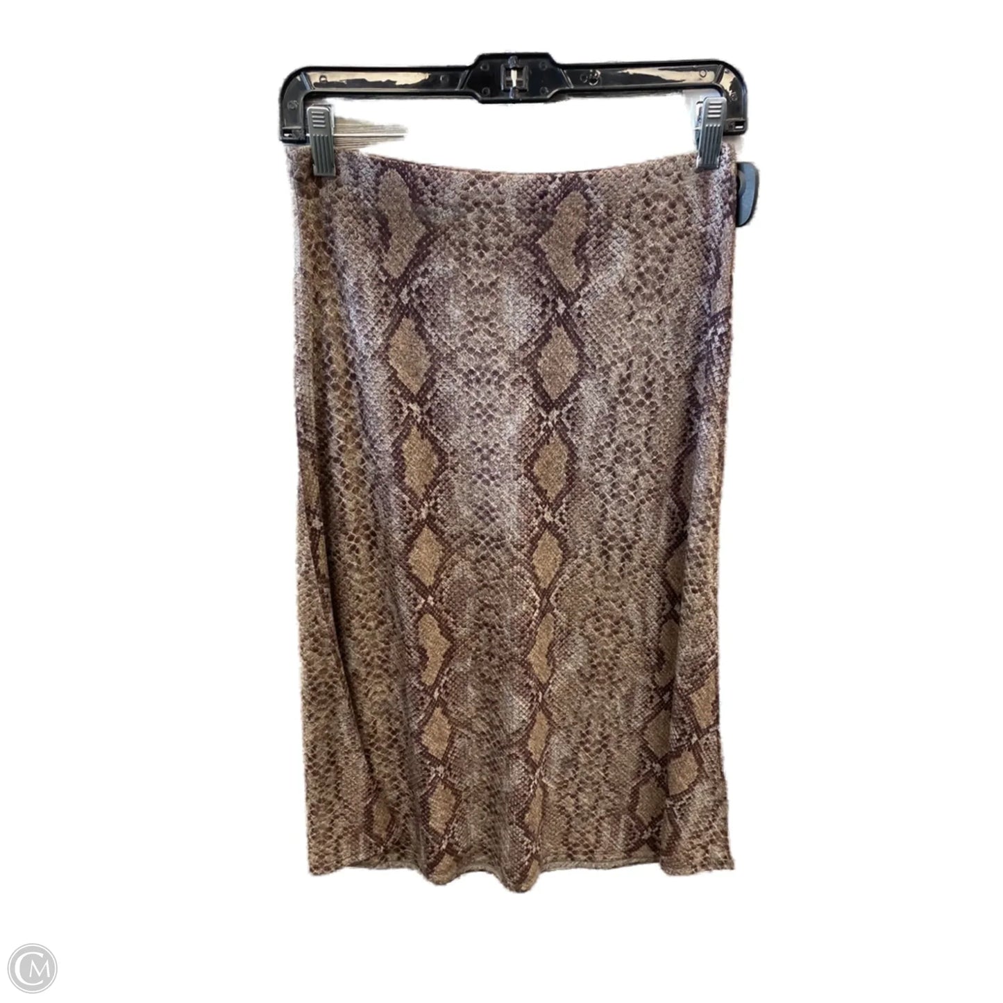 Skirt Midi By Nally And Millie In Snakeskin Print, Size: 0